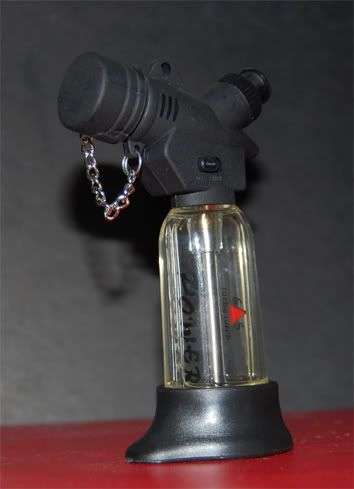 Refillable butane mini blow torch jet lighter