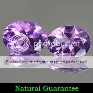 STUNNING!!! 3.41Cts**(2Pcs.)***Matched Pair Top Purple Oval Amethyst Gemstones