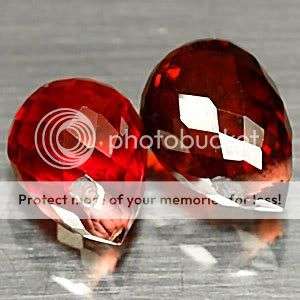 AAA ***1.34 Ct.**(2 Pcs)** IF Briolette Purple Red Rhodolite Garnet Gemstone Pair