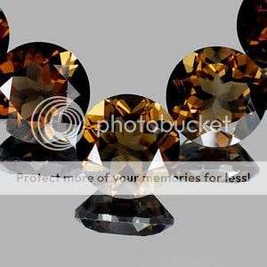 AAA 8.59Cts**(5Pcs) VVS Round Cut Natural SMOKY QUARTZ Lot  - 100% Natural Earth Mined!