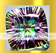 PERFECT! AAA 7.84Cts*** Antique Cushion Concave Cut  Natural Rainbow Mystic Quartz Gemstone