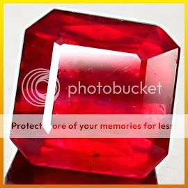 Excuisite! 3.46Ct.*100% Natural Octagon Emerald Cut Blood Red Ruby Gemstone - Exact Photos taken!