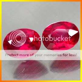 RUBY PAIR  **2.02Ct.**(2 Pieces)**100% Natural Oval Cut Blood Red Ruby Gemstone Pair - Exact Photos!