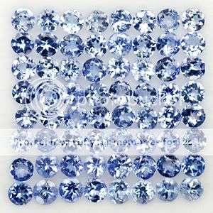 *64* PIECES**4.00Cts***2.4mm-2.5mm Violet Blue Tanzanite Rounds LOT - Winner Receives all 64 Pcs