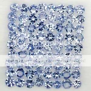 TANZANITES**132 PIECES**5.05Cts**2.0mm Violet Blue Tanzanite Round LOT - Winner Getas all 132 Pcs