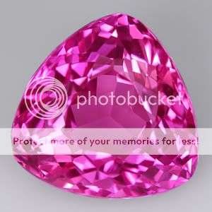 34.80 CT. MAJESTIC TOP PINK TRILLION CUT AAA BRAZIL TOPAZ - Exact Photos!