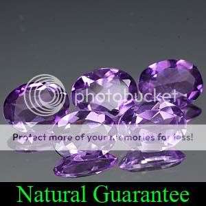 SUPERB! 4.78Cts (5 Pcs) Oval Cut Natural Purple Amethyst Gemstone Lot - Winner Receives all 5 Pcs