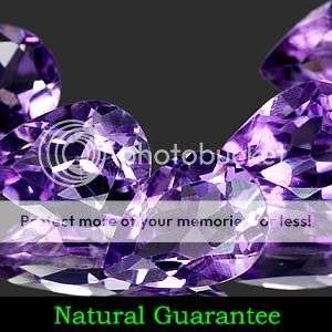 AAA 4.83Cts (5 Pcs) Pear Cut Natural Purple Amethyst Gemstone Lot - Winner Receives all 5 Pcs