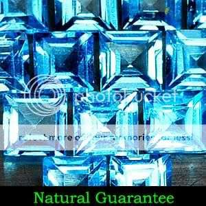 2.34Cts Princess Cut Natural Swiss Blue Topaz Gem Lot - Winner takes all 20 Pcs