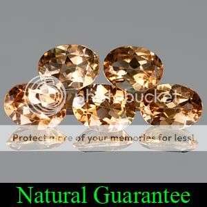 AAA 6.09Cts.*(5Pcs)* Top Champagne Oval Cut Topaz Gemstone LOT - winner receives all 5 pieces!