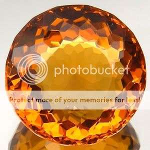 SUBERB 18.50ct Golden Orange Round Cut  BRAZILIAN CITRINE