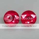 Awesome!  1.70Cts MATCHED**(2Pcs)** 5.20MM. ROUND TOP BLOOD RED RUBY PAIR