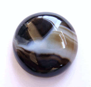 17.53Ct. FABULOUS AAA Round Banded Onyx Cabochon Gemstone - EXCELLENT FOR JEWELLERY