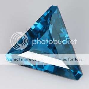 18.60 CT. GLEAMIMG TOP AAA LONDON BLUE FANCY TRILLION TOPAZ!! - Exact Photos!