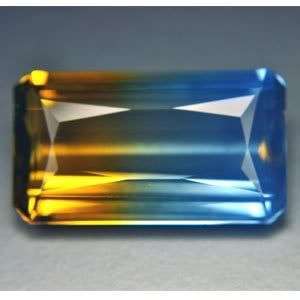 13.20ct - FLAWLESS BI-COLOR AMETRINE ORANGE BLUE  OCT GEM
