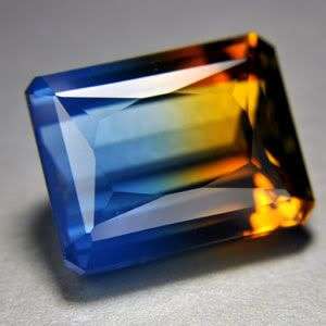 16.10ct - FLAWLESS BI-COLOR AMETRINE ORANGE BLUE  OCT GEM