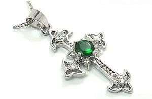 Stunning CZ and 18kgp CROSS necklace
