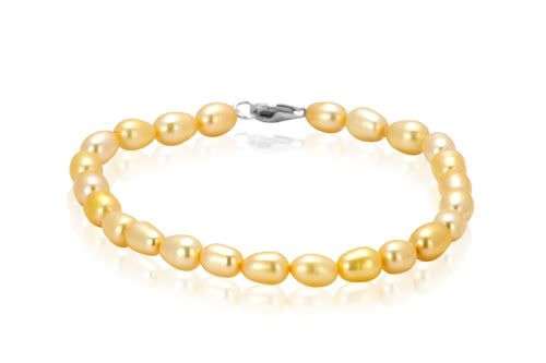 Natural Freshwater Pearl Bracelet in Solid Sterling Silver