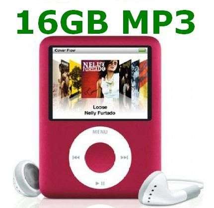 16GB USB 2.0 MP3 MP4 FM REC MEDIA PLAYER