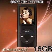 NEW 16GB 1.8" 4th Gen MP3 MP4 FM USB Player Video M4k16
