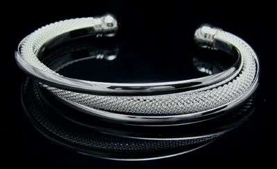 Great Sterling Silver Mesh Bangle