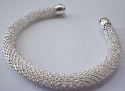 Stunning 925 Sterling Silver Mesh Bangle
