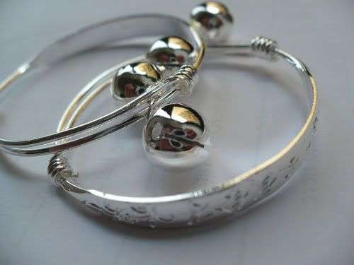Tibetan Silver Baby Bracelet with bells