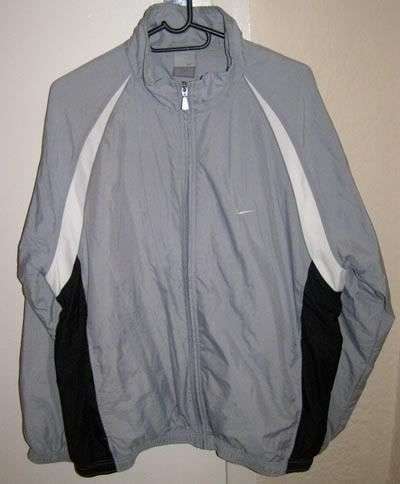 Nike grey, black and white tracksuit top
