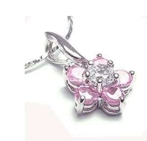 Stunning 18k wgp Designer Flower Pendant