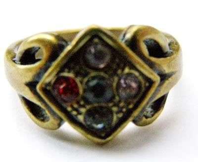 Designer 18kgp antique style ring