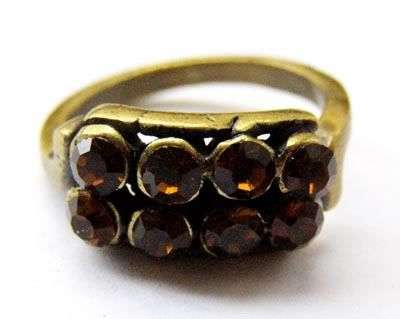 Designer Antique Style 18kgp Ring