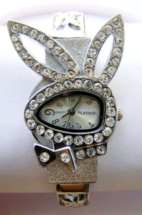 SHOWSTOPPER PLAYBOY BANGLE WATCH SILVER