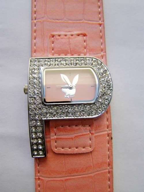 AMAZING PLAYBOY DIAMANTE P WATCH PINK