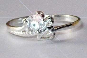 925 SILVER SIM DIAMOND PROMISE RING WITH HEART DESIGN!