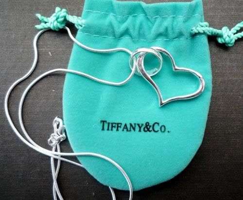 925 Sterling Silver Tiffany Heart Necklace Pendant