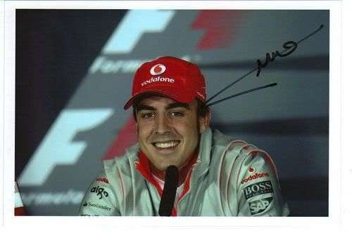 FERNANDO ALONSO - 2005 + 2006 F1 CHAMP - SIGNED PHOTOGRAPH - C.O.A.