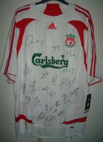 LIVERPOOL FC 2007/08 SHIRT SIGNED BY SQUAD TORRES-RAFA-KUYT