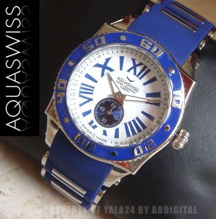 R21,000.00 >> AQUASWISS Men's **Limited Blue Edition** Swiss Watch