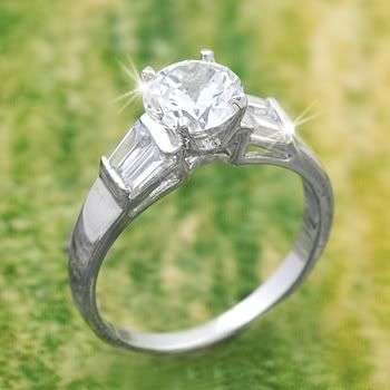 R166 Glamour Round Cut Simulated Diamond Engagement Wedding Ring Size 7