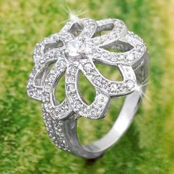 R174 Glamour Round Cut Simulated Diamond Engagement Wedding Ring Size 7
