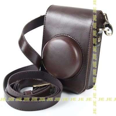 B692 Camera Leather Bag Case for Panasonic LUMIX LX5 LEICA D-LUX5 with Neck Strap / Hand Strap