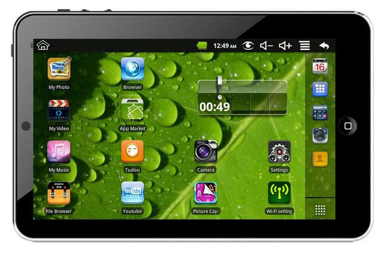 2012 Latest 7" Touch Screen TFT LCD Google Android 2.2 Tablet WiFi/Camera
