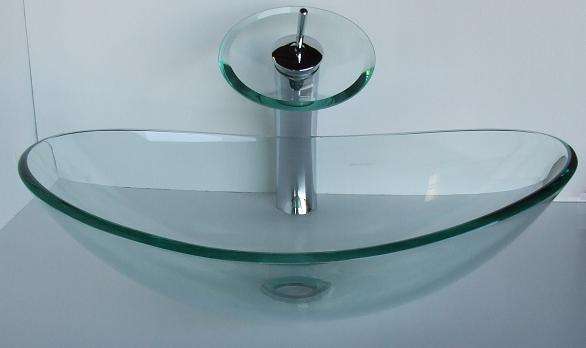 Clear Tempered Glass Basin (Gondola shape) + FREE Popup