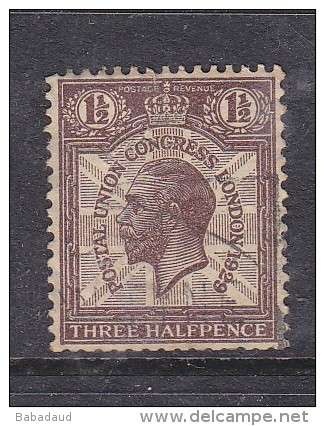 GREAT BRITAIN: George V, 1924 Universal Postal Union Congress, 1 1/2d sideway watermark, used