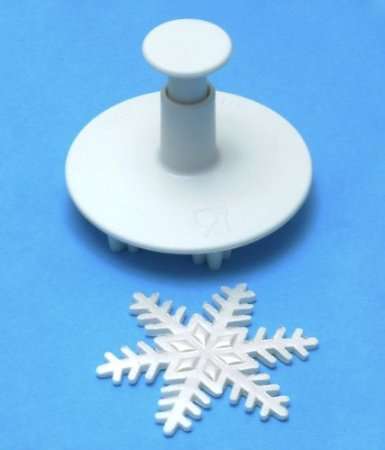PME Large SNOWFLAKE Plastic Icing Cut Out Plunger Cutter Sugarcraft Cake Dec