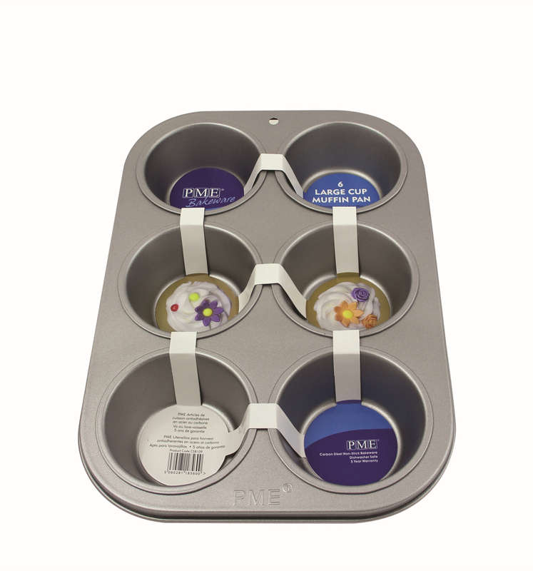 PME Non Stick 6 CUP LARGE MUFFIN Cake Baking Pan Tin Tray Bakeware