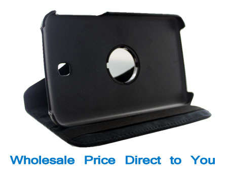 Samsung Galaxy Tab 3 7 inch P3200 rotating cover and stand IN BLACK