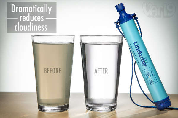 LifeStraw reduces turbidity of water.