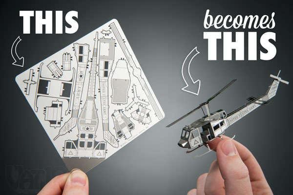 Create complex 3D models from laser cut metal sheets.