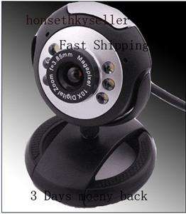 CRAZY!! R1 No reserve!! USB 6LED Web Cam Camera Webcam Mic 8.0M 10.M 12.0M PC